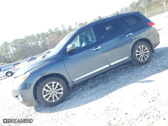 2014 Nissan Pathfinder Platinum with VIN 5N1AR2MMXEC611478, listed as a Copart auction lot 49175835 with 143,942 mi miles and Salvage Title. Bid and sale history available at carsss.com. Image 1.