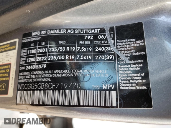 2012 Mercedes-Benz GLK 350 with VIN WDCGG5GB8CF719720, listed as a Copart auction lot 70867154 with 112,712 mi miles and Non Repairable. Bid and sale history available at DreamBid. Image 16.
