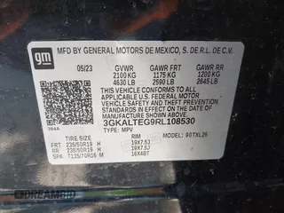 2024 GMC Terrain SLE with VIN 3GKALTEG9RL108530, listed as a IAAI auction lot 42230466 with 29,071 mi miles and . Bid and sale history available at DreamBid. Image 9.