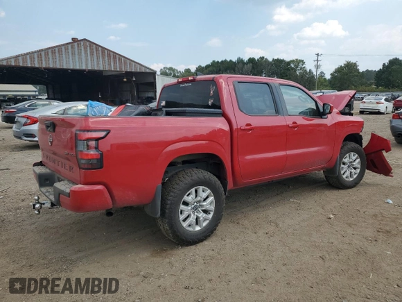 2022 Nissan Frontier SV with VIN 1N6ED1EK0NN652487, listed as a Copart auction lot 68125014 with 57,919 mi miles and Salvage Title. Bid and sale history available at carsss.com. Image 3.