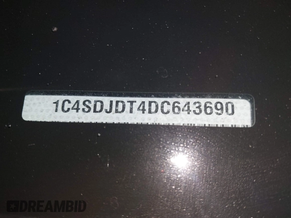 2013 Dodge Durango Crew с VIN 1C4SDJDT4DC643690, выставлен на аукционе IAAI как лот 42213777 с пробегом 78 845 миль миль и . История ставок и продаж доступна на DreamBid. Изображение 17.
