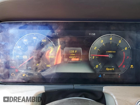 2018 Mercedes-Benz E-Class E 400 with VIN WDD1K6GB0JF057411, listed as a Copart auction lot 82135774 with 46,021 mi miles and Salvage Title. Bid and sale history available at carsss.com. Image 9.
