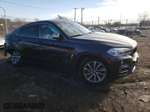 2017 BMW X6 xDrive35i with VIN 5UXKU2C36H0U28521, listed as a Copart auction lot 38806203 with 0 mi miles. Bid and sale history available at carsss.com. Image 4.