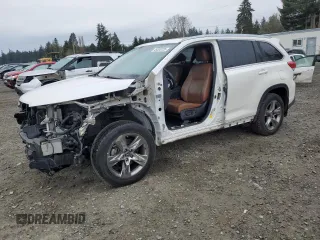 2018 Toyota Highlander Hybrid Limited with VIN 5TDDGRFH4JS052163, listed as a Copart auction lot 49333725 with 66,539 mi miles and Salvage title. Bid and sale history available at DreamBid. Image 1.