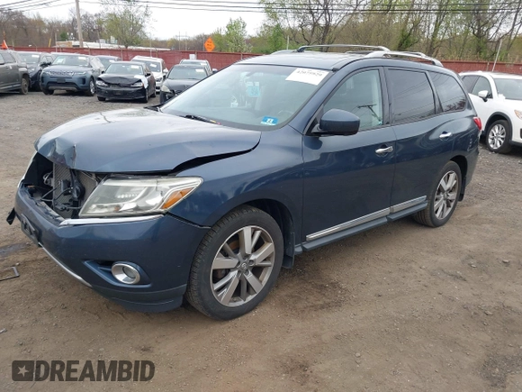 2014 Nissan Pathfinder SL with VIN 5N1AR2MM5EC703470, listed as a IAAI auction lot 42075929 with 124,920 mi miles. Bid and sale history available at carsss.com. Image 18.