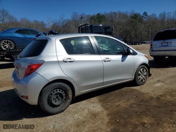2014 Toyota Yaris L with VIN JTDKTUD36ED596842, listed as a Copart auction lot 48792795 with 145,656 mi miles and Salvage Title. Bid and sale history available at carsss.com. Image 3.