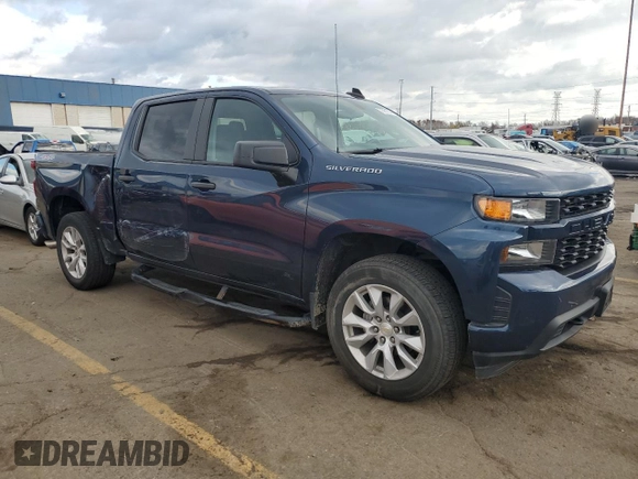 2021 Chevrolet Silverado 1500 Custom with VIN 3GCPYBEH1MG185453, listed as a Copart auction lot 78281804 with 75,380 mi miles and Salvage Title. Bid and sale history available at DreamBid. Image 4.