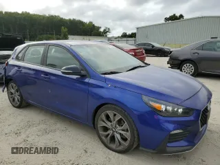 2020 Hyundai Elantra GT N Line with VIN KMHH55LC4LU127933, listed as a Copart auction lot 71477724 with 52,224 mi miles and Salvage Title. Bid and sale history available at carsss.com. Image 4.