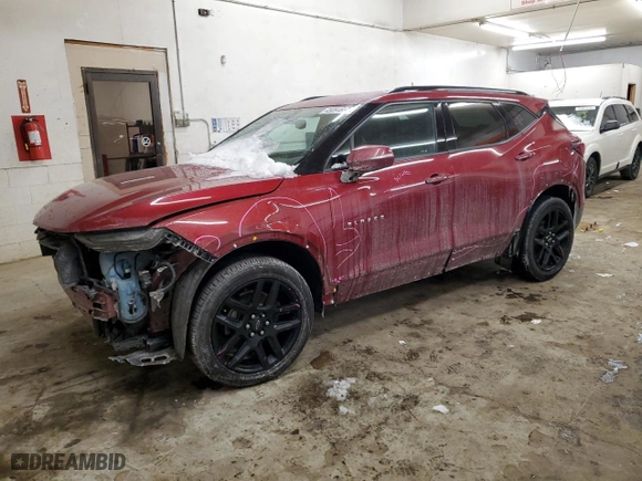 2019 Chevrolet Blazer with VIN 3GNKBCRS5KS684927, listed as a Copart auction lot 45094605 with 69,392 mi miles and Salvage Title. Bid and sale history available at carsss.com. Image 1.