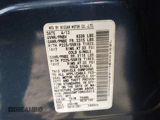 2013 Nissan Rogue S with VIN JN8AS5MT1DW025013, listed as a IAAI auction lot 41260806 with Not Provided miles and . Bid and sale history available at DreamBid. Image 9.
