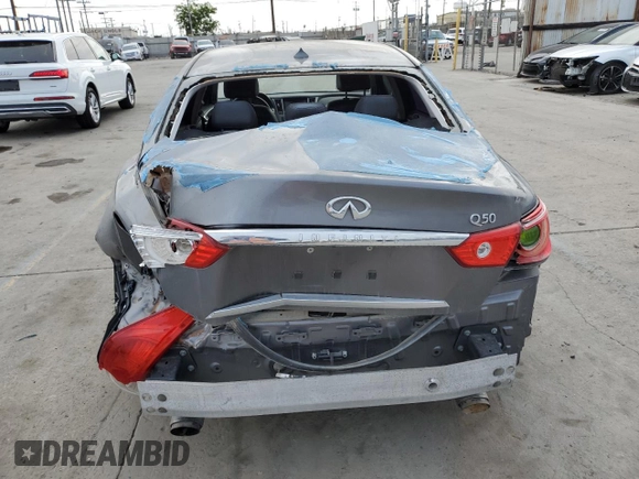 2016 Infiniti Q50 Premium with VIN JN1EV7AP0GM300476, listed as a Copart auction lot 55814175 with 116,025 mi miles and Salvage Title. Bid and sale history available at carsss.com. Image 6.