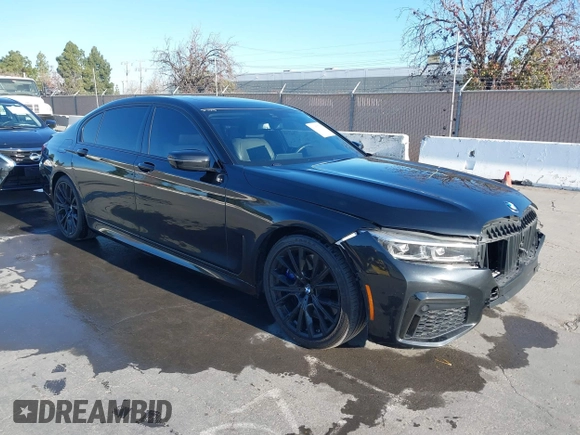 2022 BMW 7 Series 740i with VIN WBA7T2C02NCJ33925, listed as a IAAI auction lot 41377788 with 143,684 mi miles and . Bid and sale history available at carsss.com. Image 1.