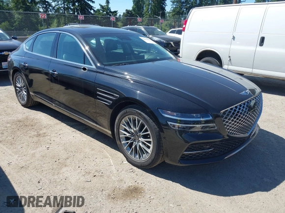 2023 Genesis G80 2.5T z VIN KMTGB4SC2PU185681, wystawiony jako IAAI lot #42463807 z przebiegiem 34 419 mil mil oraz . Historia ofert i sprzedaży dostępna na DreamBid. Obrazek 1.