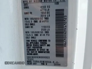 2021 Nissan NV200 S z VIN 3N6CM0KN2MK690923, wystawiony jako Copart lot #58934065 z przebiegiem 119 493 mil mil oraz Szkoda całkowita • Salvage title. Historia ofert i sprzedaży dostępna na DreamBid. Obrazek 13.