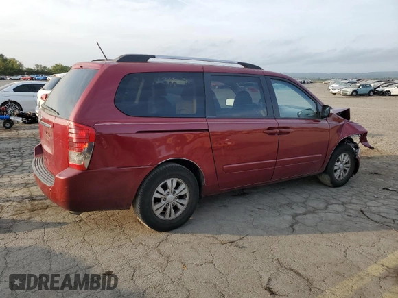 2012 Kia Sedona LX with VIN KNDMG4C71C6432790, listed as a Copart auction lot 71918464 with 0 mi miles and Salvage Title. Bid and sale history available at carsss.com. Image 3.