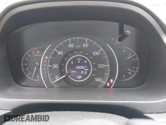 2013 Honda CR-V EX-L with VIN 2HKRM4H73DH618328, listed as a IAAI auction lot 42647497 with 200,667 mi miles and . Bid and sale history available at DreamBid. Image 7.