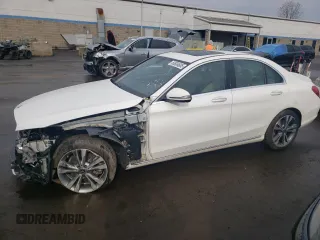 2018 Mercedes-Benz C 300 with VIN 55SWF4KB7JU281262, listed as a Copart auction lot 50634605 with 75,079 mi miles and Salvage Title. Bid and sale history available at DreamBid. Image 1.