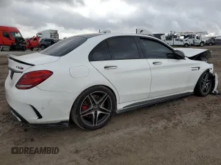 2016 Mercedes-Benz C 63 S AMG with VIN 55SWF8HB3GU100097, listed as a Copart auction lot 43960735 with Not provided miles and Salvage title. Bid and sale history available at DreamBid. Image 3.