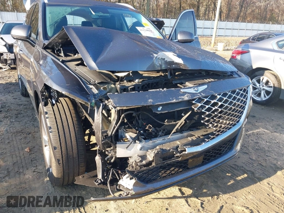 2021 Genesis GV80 with VIN KMUHBDSB1MU060299, listed as a IAAI auction lot 41124819 with 44,465 mi miles and . Bid and sale history available at DreamBid. Image 6.