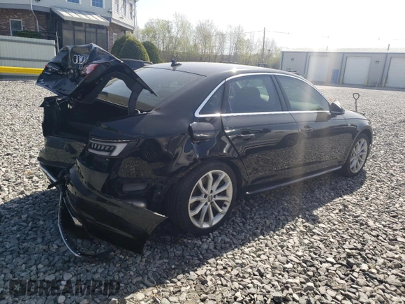 2019 Audi A4 Premium Plus с VIN WAUENAF45KA040057, выставлен на аукционе Copart как лот 55023265 с пробегом 41 800 миль миль и На запчасти • Non repairable. История ставок и продаж доступна на DreamBid. Изображение 3.