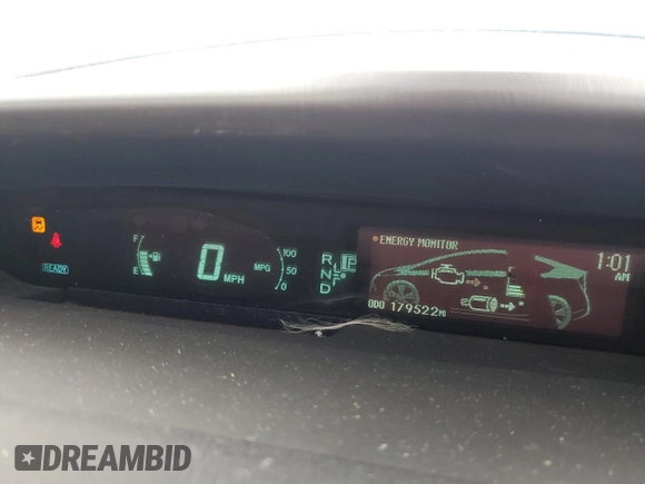 2011 Toyota Prius I with VIN JTDKN3DU2B1441652, listed as a Copart auction lot 53439055 with 179,522 mi miles and Salvage Title. Bid and sale history available at DreamBid. Image 9.