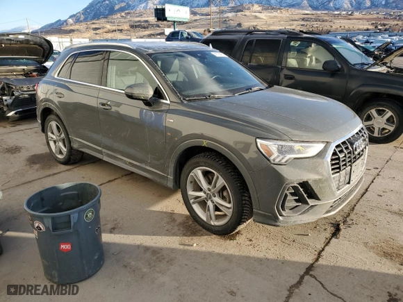2020 Audi Q3 S line Premium Plus with VIN WA1EECF33L1004479, listed as a Copart auction lot 41704975 with 83,429 mi miles and Salvage Title. Bid and sale history available at carsss.com. Image 4.