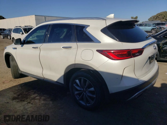 2022 Infiniti QX50 LUXE with VIN 3PCAJ5BAXNF121258, listed as a Copart auction lot 78005704 with 44,545 mi miles and Salvage Title. Bid and sale history available at carsss.com. Image 2.