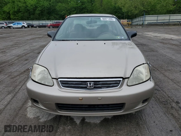 2000 Honda Civic LX with VIN 2HGEJ6678YH599507, listed as a Copart auction lot 56971495 with 163,040 mi miles and Clean Title. Bid and sale history available at DreamBid. Image 5.