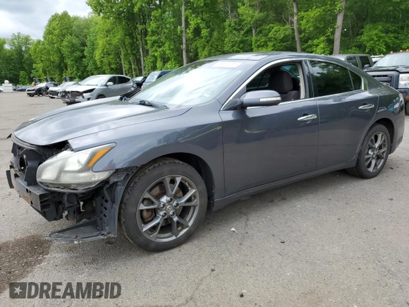 2012 Nissan Maxima S with VIN 1N4AA5AP1CC801376, listed as a Copart auction lot 58637005 with 161,051 mi miles and Salvage title. Bid and sale history available at DreamBid. Image 1.
