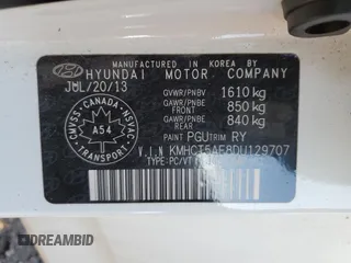 2013 Hyundai Accent GS with VIN KMHCT5AE8DU129707, listed as a Copart auction lot 47930315 with 88,022 mi miles and Clean Title. Bid and sale history available at carsss.com. Image 13.