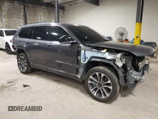 2021 Jeep Grand Cherokee Overland with VIN 1C4RJKDG3M8188009, listed as a Copart auction lot 65584584 with 39,438 mi miles and Salvage title. Bid and sale history available at DreamBid. Image 4.
