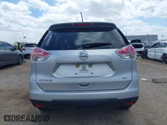 2016 Nissan Rogue S with VIN KNMAT2MT7GP595135, listed as a IAAI auction lot 41807286 with 103,576 mi miles and . Bid and sale history available at DreamBid. Image 17.