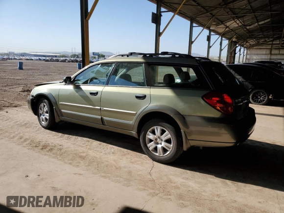 2005 Subaru Legacy Outback with VIN 4S4BP61C056354858, listed as a Copart auction lot 60150935 with Not provided miles and Salvage title. Bid and sale history available at DreamBid. Image 2.