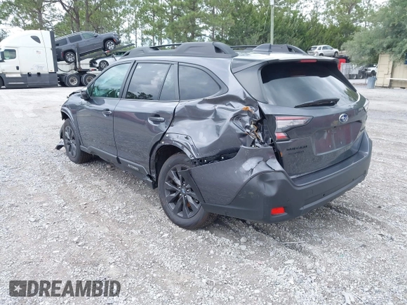 2025 Subaru Outback Onyx z VIN 4S4BTALCXS3181505, wystawiony jako IAAI lot #42365723 z przebiegiem 8 654 mil mil oraz . Historia ofert i sprzedaży dostępna na DreamBid. Obrazek 3.