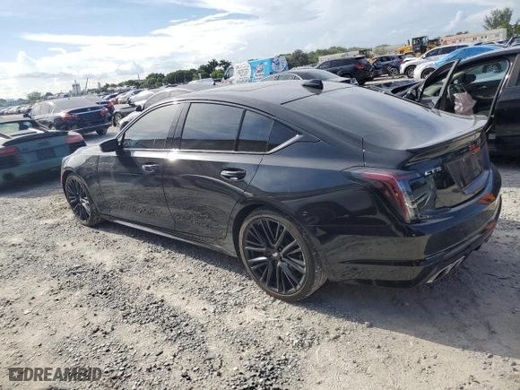 2022 Cadillac CT5 V-Series with VIN 1G6DR5RW7N0128080, listed as a Copart auction lot 70017984 with 17,384 mi miles and Salvage Title. Bid and sale history available at carsss.com. Image 2.