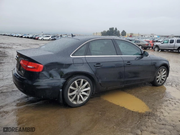 2013 Audi A4 Premium Plus with VIN WAUHFAFLXDN018617, listed as a Copart auction lot 41516445 with 109,845 mi miles and Salvage Title. Bid and sale history available at carsss.com. Image 3.