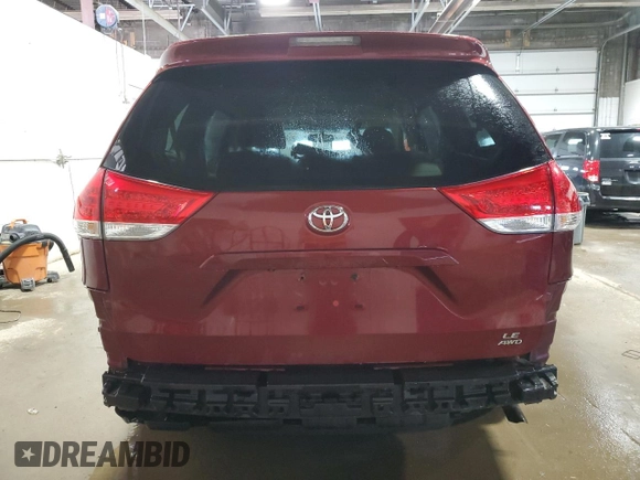 2014 Toyota Sienna LE with VIN 5TDJK3DC9ES083307, listed as a Copart auction lot 57939385 with 132,494 mi miles and Salvage title. Bid and sale history available at DreamBid. Image 6.