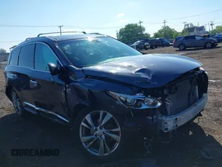 2014 Infiniti QX60 with VIN 5N1AL0MM7EC533909, listed as a IAAI auction lot 42370543 with 159,958 mi miles and . Bid and sale history available at DreamBid. Image 1.
