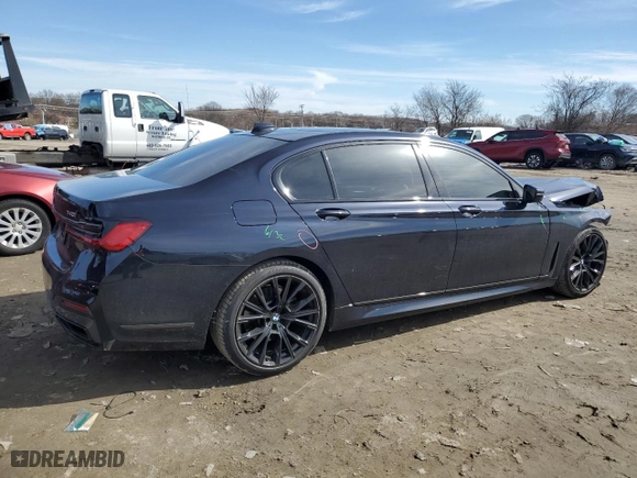 2021 BMW 7 Series 740i xDrive with VIN WBA7T4C06MCF65799, listed as a Copart auction lot 46230524 with 51,928 mi miles. Bid and sale history available at carsss.com. Image 3.