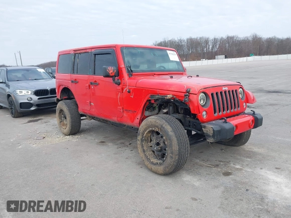 2017 Jeep Wrangler Unlimited 75th Anniversary z VIN 1C4BJWEG6HL575731, wystawiony jako IAAI lot #41704339 z przebiegiem 73 742 mil mil oraz . Historia ofert i sprzedaży dostępna na DreamBid. Obrazek 1.