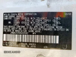 2008 Toyota RAV4 Ltd with VIN JTMZK31V985020582, listed as a Copart auction lot 46467685 with 218,391 mi miles and Salvage Title. Bid and sale history available at carsss.com. Image 12.