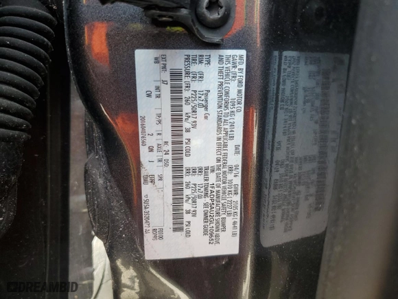 2016 Ford C-Max Hybrid SE with VIN 1FADP5AU2GL109652, listed as a Copart auction lot 52605185 with 97,446 mi miles and Salvage Title. Bid and sale history available at carsss.com. Image 14.