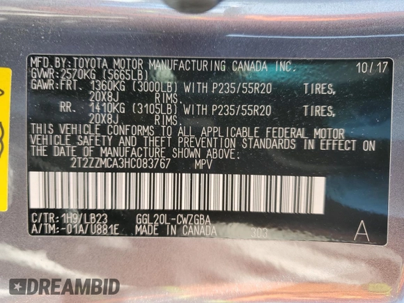 2017 Lexus RX 350 z VIN 2T2ZZMCA3HC083767, wystawiony jako Copart lot #57218435 z przebiegiem 107 719 mil mil oraz Szkoda całkowita • Salvage title. Historia ofert i sprzedaży dostępna na DreamBid. Obrazek 13.