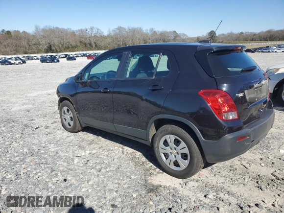 2015 Chevrolet Trax LS with VIN KL7CJKSB9FB092773, listed as a Copart auction lot 45453695 with 166,205 mi miles and Salvage Title. Bid and sale history available at carsss.com. Image 2.
