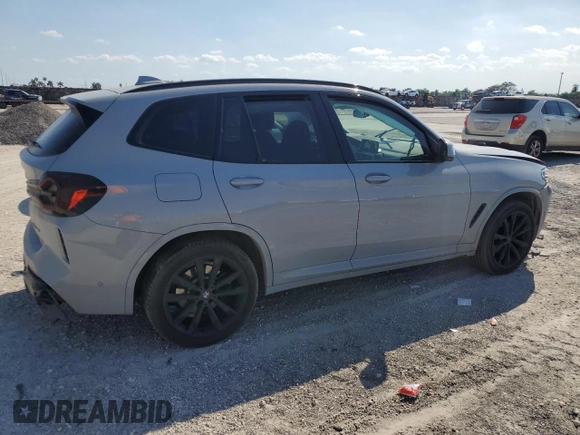 2024 BMW X3 xDrive30i with VIN 5UX53DP06R9U94835, listed as a Copart auction lot 48627865 with 0 mi miles and Salvage Title. Bid and sale history available at carsss.com. Image 3.