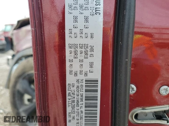 2020 Jeep Cherokee Altitude с VIN 1C4PJMLB8LD564153, выставлен на аукционе Copart как лот 53397325 с пробегом 63 387 миль миль и Списание • Salvage title. История ставок и продаж доступна на DreamBid. Изображение 14.