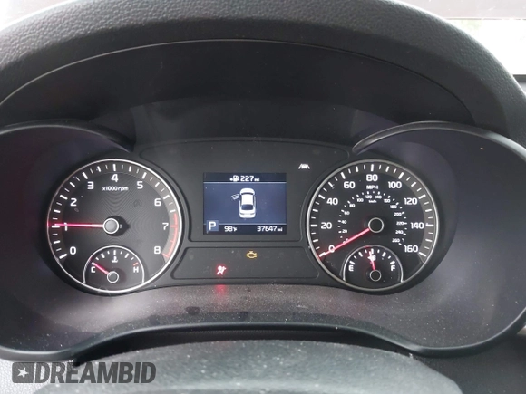 2019 Kia Optima LX with VIN 5XXGT4L36KG377856, listed as a IAAI auction lot 42615007 with 37,647 mi miles and . Bid and sale history available at DreamBid. Image 7.