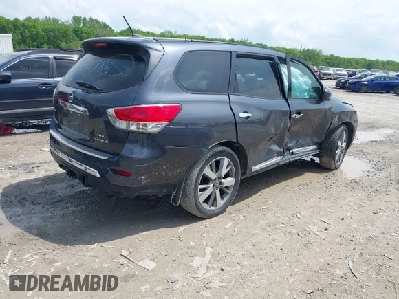 2014 Nissan Pathfinder S with VIN 5N1AR2MM5EC650785, listed as a IAAI auction lot 42209208 with 149,599 mi miles and . Bid and sale history available at DreamBid. Image 4.