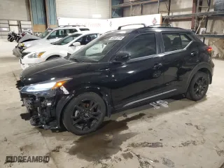 2022 Nissan Kicks SR with VIN 3N1CP5DV0NL494613, listed as a Copart auction lot 82007274 with 20,991 mi miles and Salvage Title. Bid and sale history available at carsss.com. Image 1.