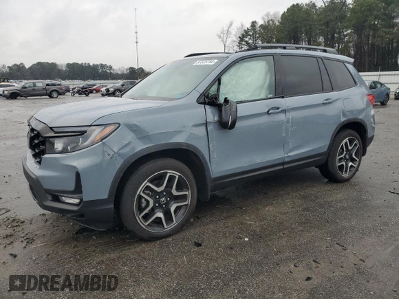 2023 Honda Passport Elite with VIN 5FNYF8H01PB015218, listed as a Copart auction lot 87325194 with 13,277 mi miles and Salvage Title. Bid and sale history available at carsss.com. Image 1.